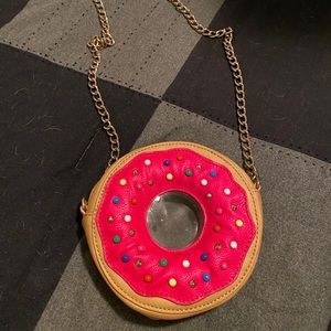 Real leather donut purse